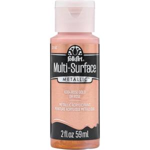 imageFolkArt multisurface metallic paint 2 oz Bright GoldMetallic Rose Gold