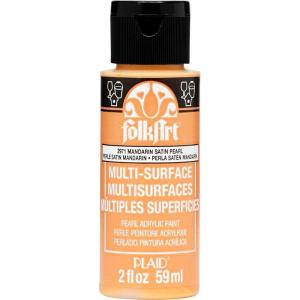 imageFolkArt multisurface pearl paint 2 oz WhiteMandarin Satin