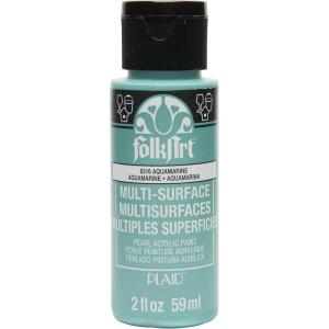 imageFolkArt multisurface pearl paint 2 oz WhitePearl Aquamarine