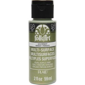 imageFolkArt multisurface pearl paint 2 oz WhitePearl Peridot