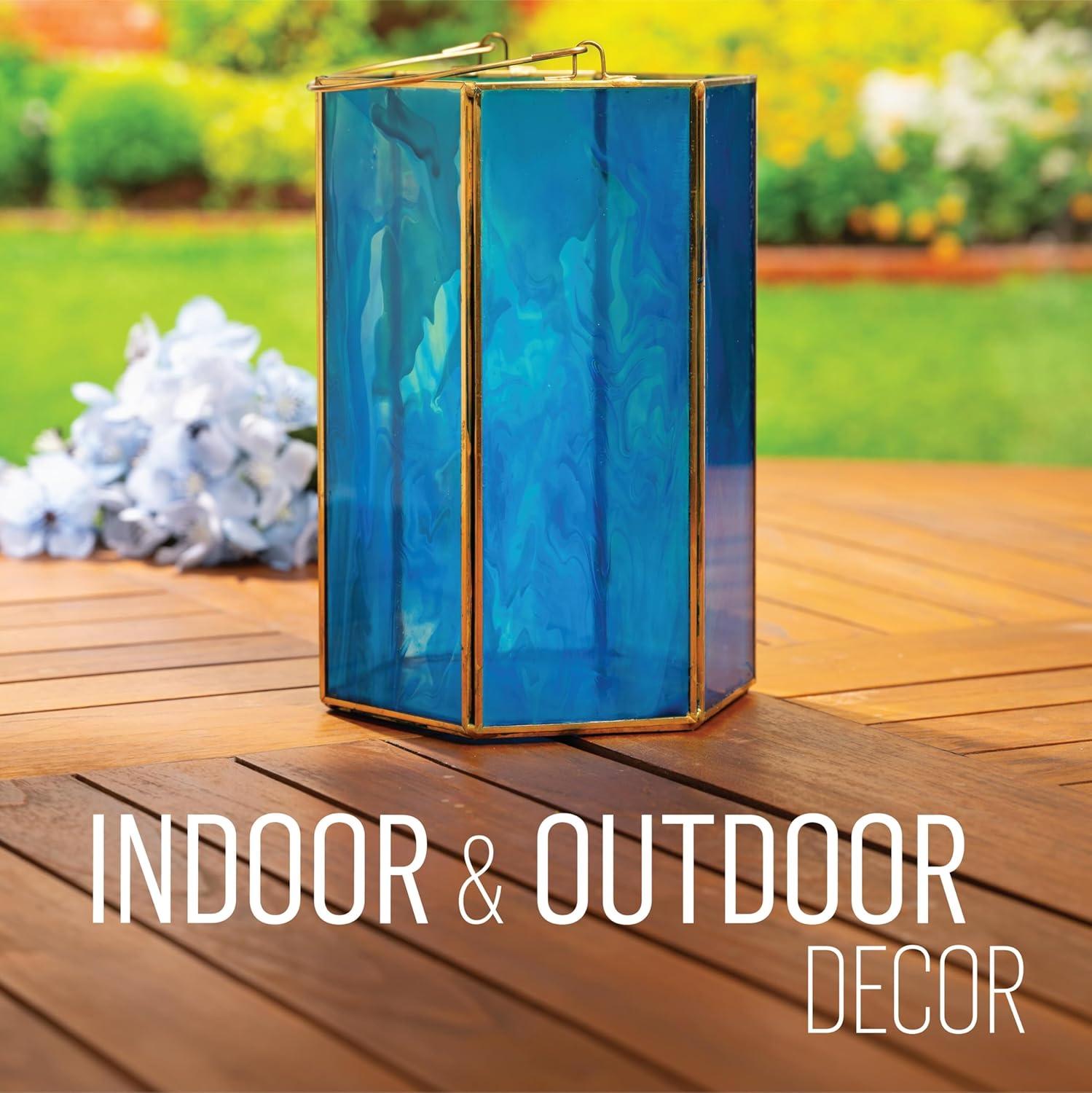 imageFolkArt Murano Opaque Acrylic Glass Paint Ultra Blue Perfect for Indoor and Outdoor Arts and Crafts Projects 2 fl ozTransparent Vintage Pink