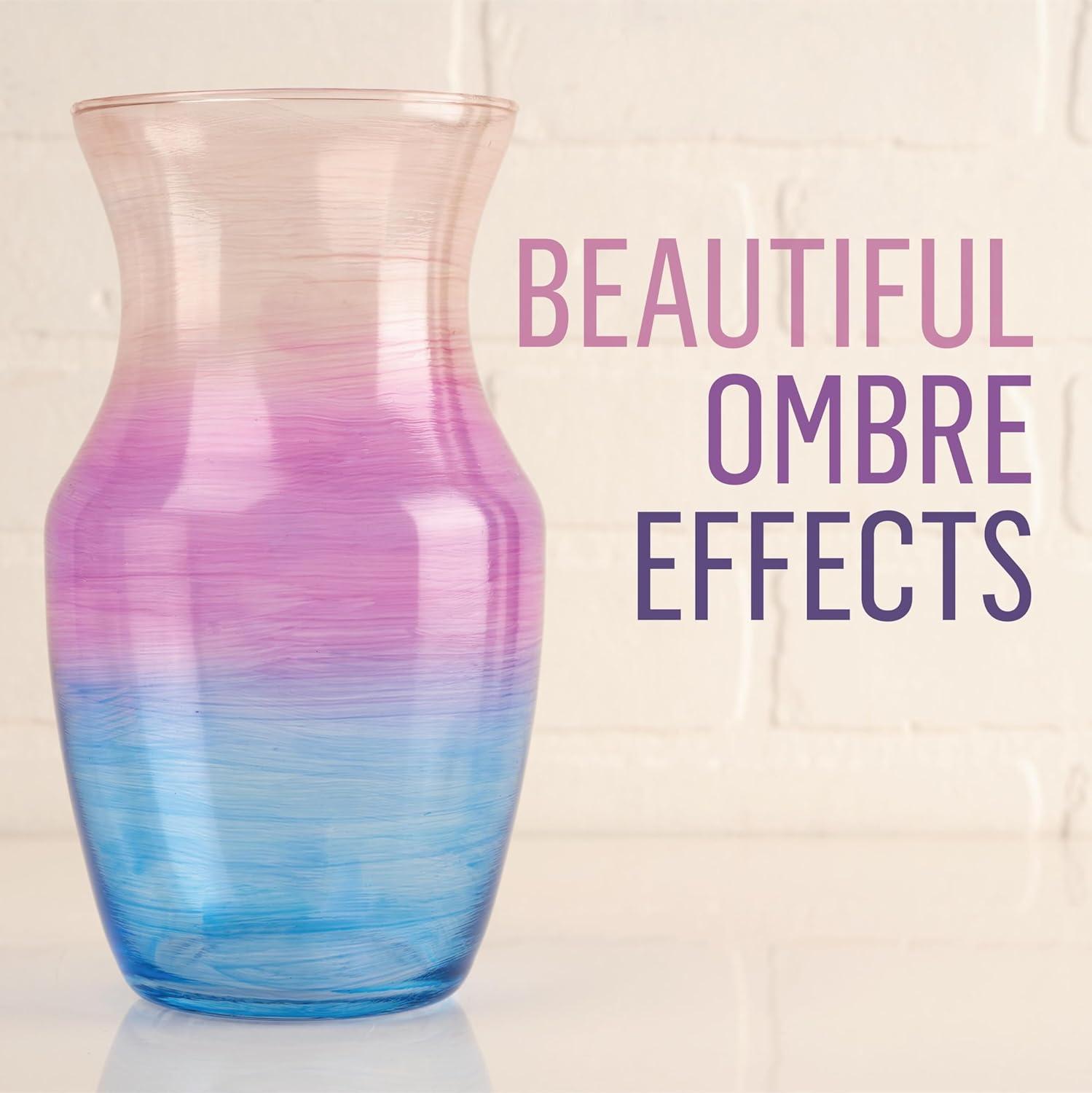 imageFolkArt Murano Opaque Acrylic Glass Paint Ultra Blue Perfect for Indoor and Outdoor Arts and Crafts Projects 2 fl ozTransparent Vintage Pink