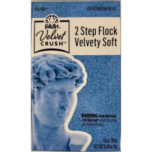 image:imageFolkArt Bright Blue Velvet Crush 2 Step Flock Kit with Adhesive and Powder