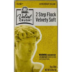 image:imageFolkArt Bright Yellow Velvet Crush 2 Step Flock Kit with Adhesive and Powder