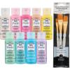 image:imageFolkArt Perle Acrylic Craft Paint and Brushes Kit Set of 12