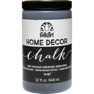 image:imageFolkArt Home Decor Chalk Furniture amp Craft Acrylic Paint in Assorted Colors 32 ounce Cottage White25643Rich Black