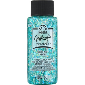 image:imageFolkArt Glitterific Fine Assorted Acrylic Craft Paints Purple 2 fl oz Premium Acrylic Paint with Glitter Finish Perfect for Easy to Apply DIY Arts and Crafts 11869Pastel Mint