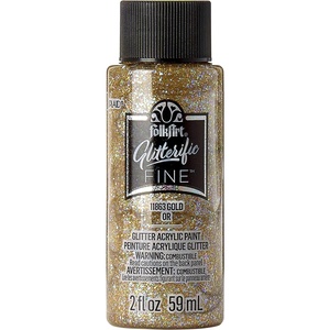 image:imageFolkArt Glitterific Fine Assorted Acrylic Craft Paints Purple 2 fl oz Premium Acrylic Paint with Glitter Finish Perfect for Easy to Apply DIY Arts and Crafts 11869Gold
