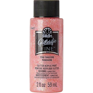 image:imageFolkArt Glitterific Fine Assorted Acrylic Craft Paints Purple 2 fl oz Premium Acrylic Paint with Glitter Finish Perfect for Easy to Apply DIY Arts and Crafts 11869Tangerine