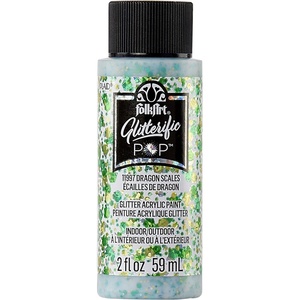 image:imageFolkArt Glitterific Fine Assorted Acrylic Craft Paints Purple 2 fl oz Premium Acrylic Paint with Glitter Finish Perfect for Easy to Apply DIY Arts and Crafts 11869Dragon Scales