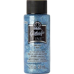 image:imageFolkArt Glitterific Fine Assorted Acrylic Craft Paints Purple 2 fl oz Premium Acrylic Paint with Glitter Finish Perfect for Easy to Apply DIY Arts and Crafts 11869Aqua
