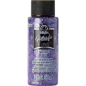 image:imageFolkArt Glitterific Fine Assorted Acrylic Craft Paints Purple 2 fl oz Premium Acrylic Paint with Glitter Finish Perfect for Easy to Apply DIY Arts and Crafts 11869Purple