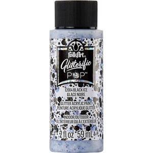 image:imageFolkArt Glitterific Fine Assorted Acrylic Craft Paints Purple 2 fl oz Premium Acrylic Paint with Glitter Finish Perfect for Easy to Apply DIY Arts and Crafts 11869Black Ice