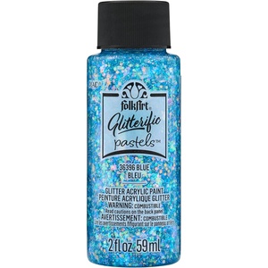 image:imageFolkArt Glitterific Fine Assorted Acrylic Craft Paints Purple 2 fl oz Premium Acrylic Paint with Glitter Finish Perfect for Easy to Apply DIY Arts and Crafts 11869Pastel Blue