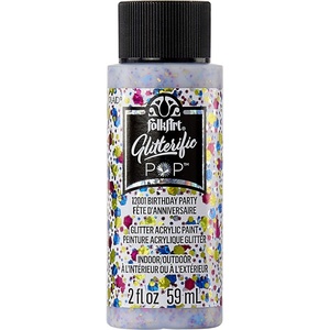 image:imageFolkArt Glitterific Fine Assorted Acrylic Craft Paints Purple 2 fl oz Premium Acrylic Paint with Glitter Finish Perfect for Easy to Apply DIY Arts and Crafts 11869Birthday Party