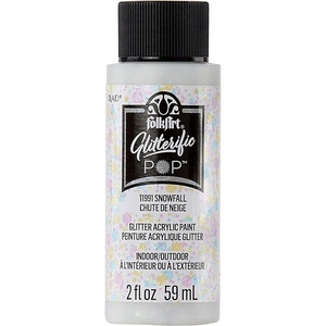 image:imageFolkArt Glitterific Fine Assorted Acrylic Craft Paints Purple 2 fl oz Premium Acrylic Paint with Glitter Finish Perfect for Easy to Apply DIY Arts and Crafts 11869Snowfall