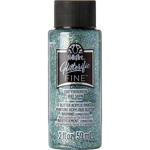 image:imageFolkArt Glitterific Fine Assorted Acrylic Craft Paints Purple 2 fl oz Premium Acrylic Paint with Glitter Finish Perfect for Easy to Apply DIY Arts and Crafts 11869Evergreen