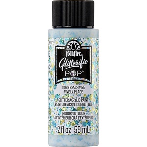 image:imageFolkArt Glitterific Fine Assorted Acrylic Craft Paints Purple 2 fl oz Premium Acrylic Paint with Glitter Finish Perfect for Easy to Apply DIY Arts and Crafts 11869Beach Vibe