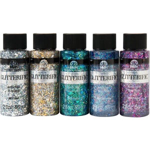 image:imageFolkArt Glitterific Unicorn Glitter Paint Set 2 oz Enchanted ColorsGlam Colors